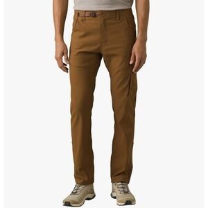 NEW prAna Men's Stretch Zion Slim Pants II in Sepia Brown 34 x 34